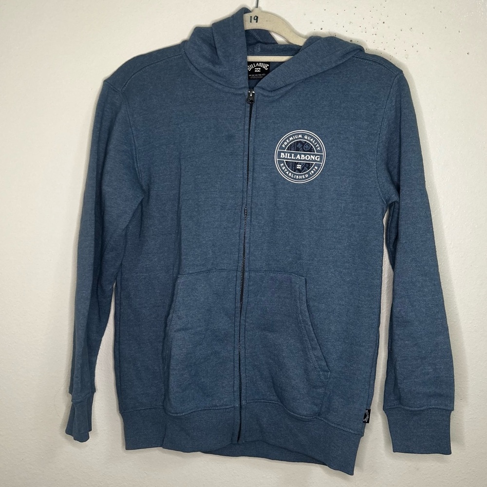 Billabong boys blue zip up hoodie sweatshirt